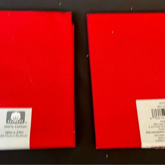 2 NEW Red Solid Fabric Fat Quarters 18” x 21” - Picture 2 of 4